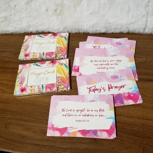 75 Prayer Scripture Cards Inspirational Christian Bible Verses Crown Jewlz NEW - Picture 1 of 5